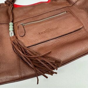 LILY JADE Leather CAROLINE Diaper Bag Brown w/ Xtra Strap NO PAD or INSERT $345